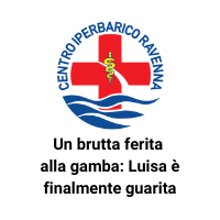 Un brutta ferita alla gamba Luisa è finalmente guarita